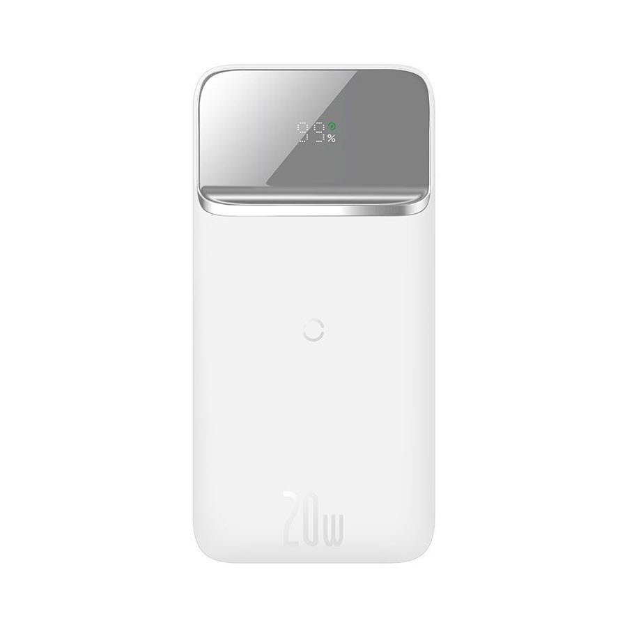 Baseus Power Bank 10000mAh Portable 20W Magnetic Wireless Charger – White