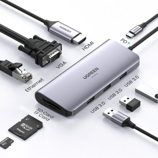 UGREEN 9 in 1 Multifunctional USB C Hub Adapter