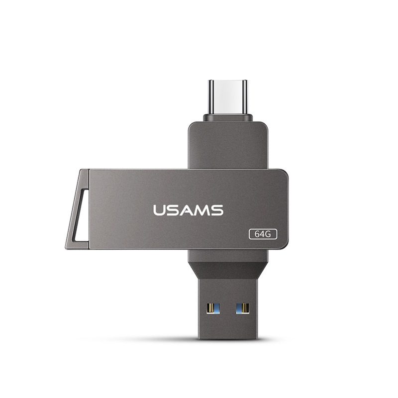 Usams New Gift Zinc Alloy USB3 0 Us Zb198 Type C USB3 0 Rotatable High Speed Flash Drive